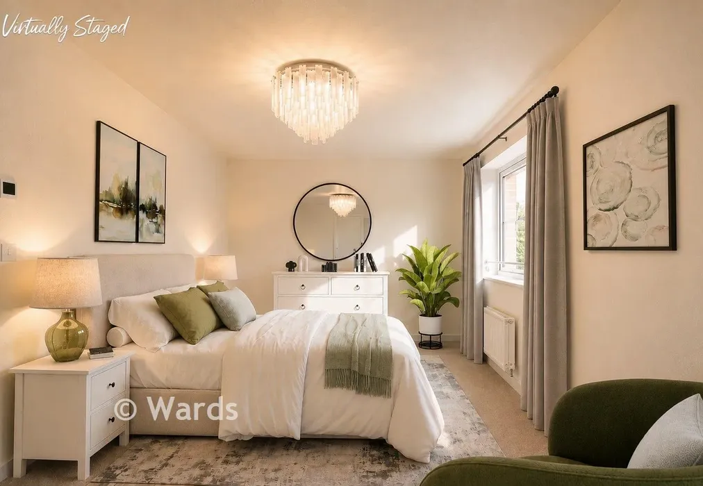 Staged Bedroom - Victoria Road West, Littlestone, New Romney, Kent - Wards of Kent