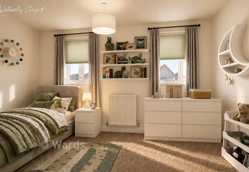 Staged Second Bedroom - Victoria Road West, Littlestone, New Romney, Kent - Wards of Kent