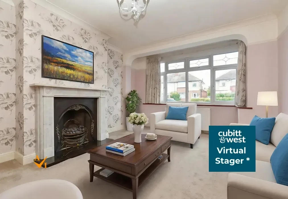 Lounge (Contemporary style) - Headley Avenue, Wallington, Surrey - Wards of Kent