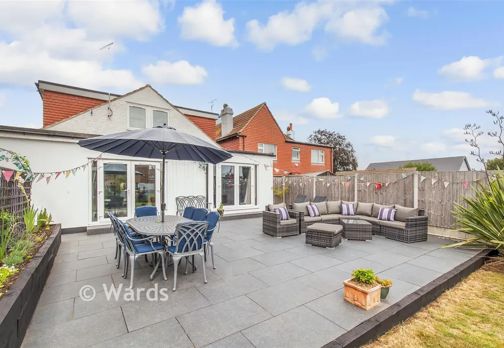Patio/Rear Elevation - Pump Lane, Rainham, Gillingham, Kent - Wards of Kent