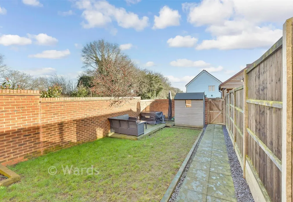 Rear Garden - Hop Garden Crescent, Newington, Kent - Wards of Kent