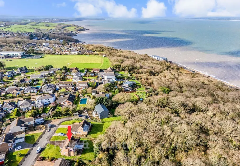 *Aerial Side Elevation* - Lammas Close, Cowes, Isle of Wight - Wards of Kent