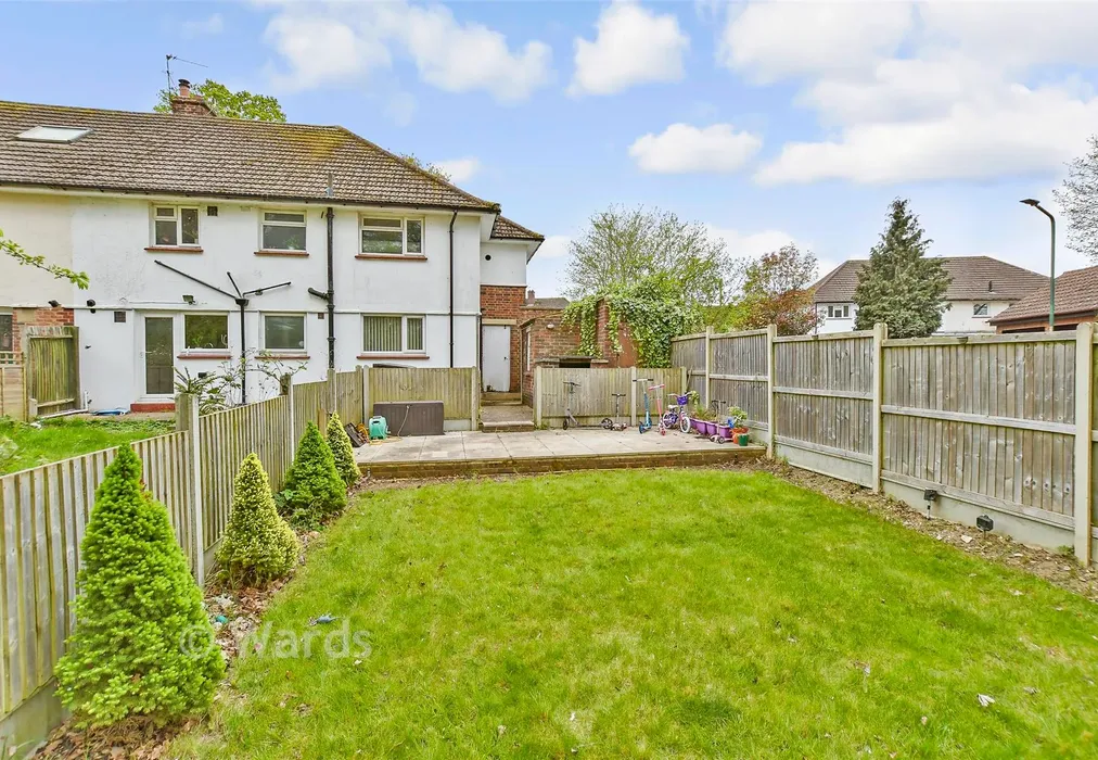 Rear Garden - Duchess Of Kent Drive, Lords Wood, Chatham, Kent - Wards of Kent