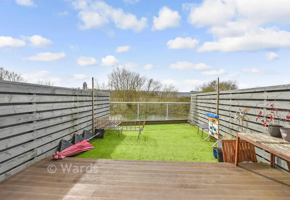 Rear Garden - Riverside Place, Aylesford, Kent - Wards of Kent