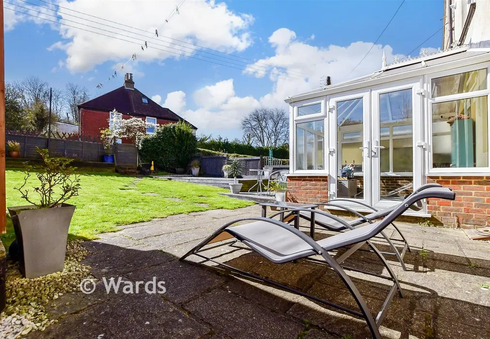 Rear Garden - Stonehall Road, Lydden, Dover, Kent - Wards of Kent