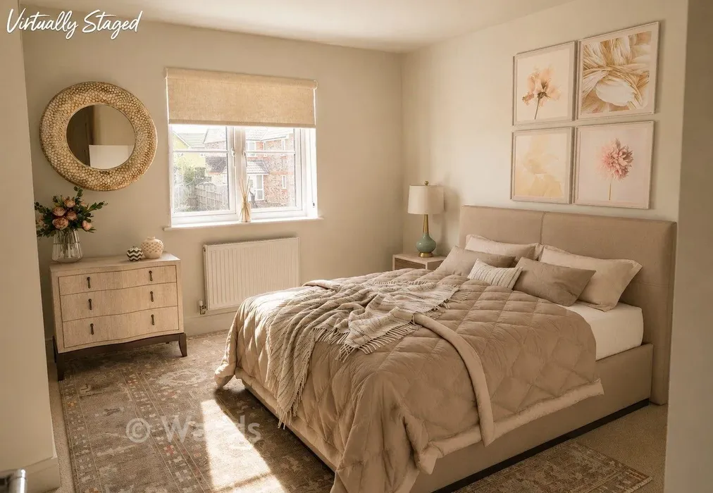 Staged Bedroom 1 - Blake Gardens, Scocles Road, Minster-On-Sea, Kent - Wards of Kent
