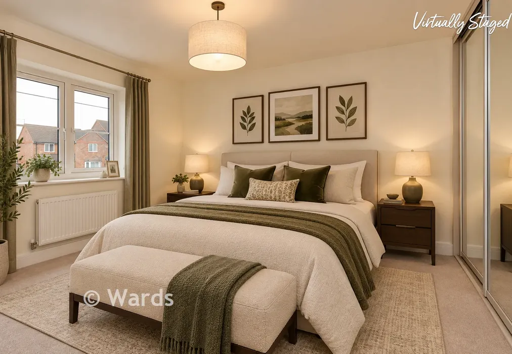 Staged Bedroom 1 - Blake Gardens, Scocles Road, Minster-On-Sea, Kent - Wards of Kent