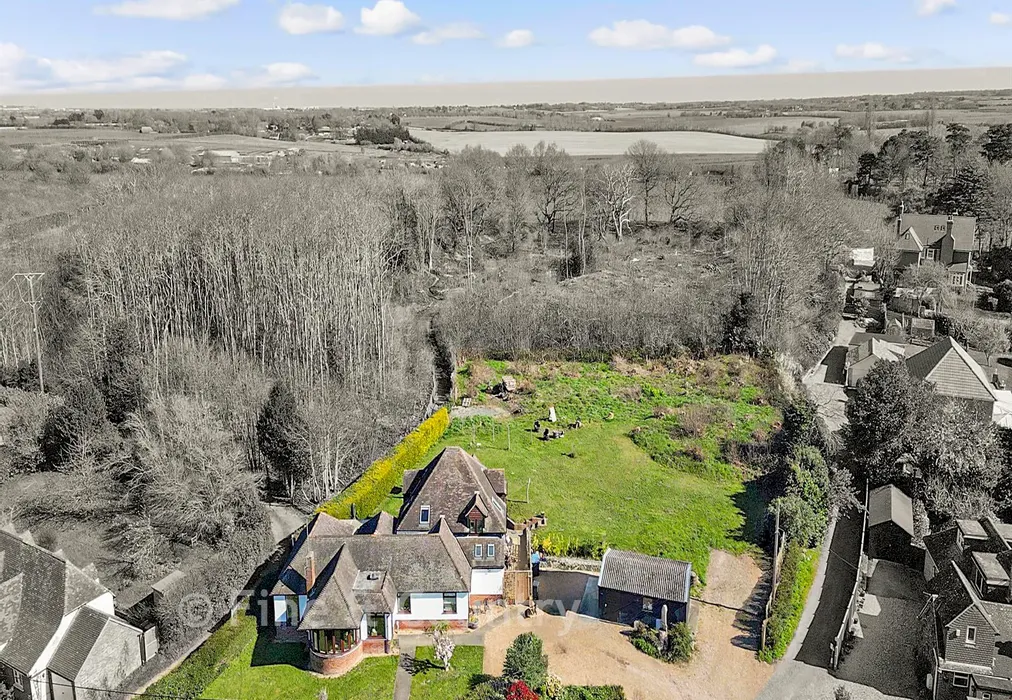 Aerial View Of Plot - Preston Hill, Wingham, Canterbury, Kent - Wards of Kent