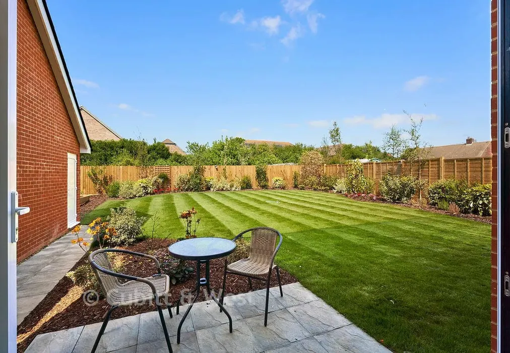 Rear Gardens - Liberty Place, Chicory Crescent, Hailsham, East Sussex - Wards of Kent