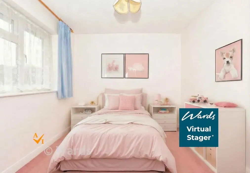 Bedroom 3 AI Enhanced - Chestnut Walk, Larkfield, Kent - Wards of Kent