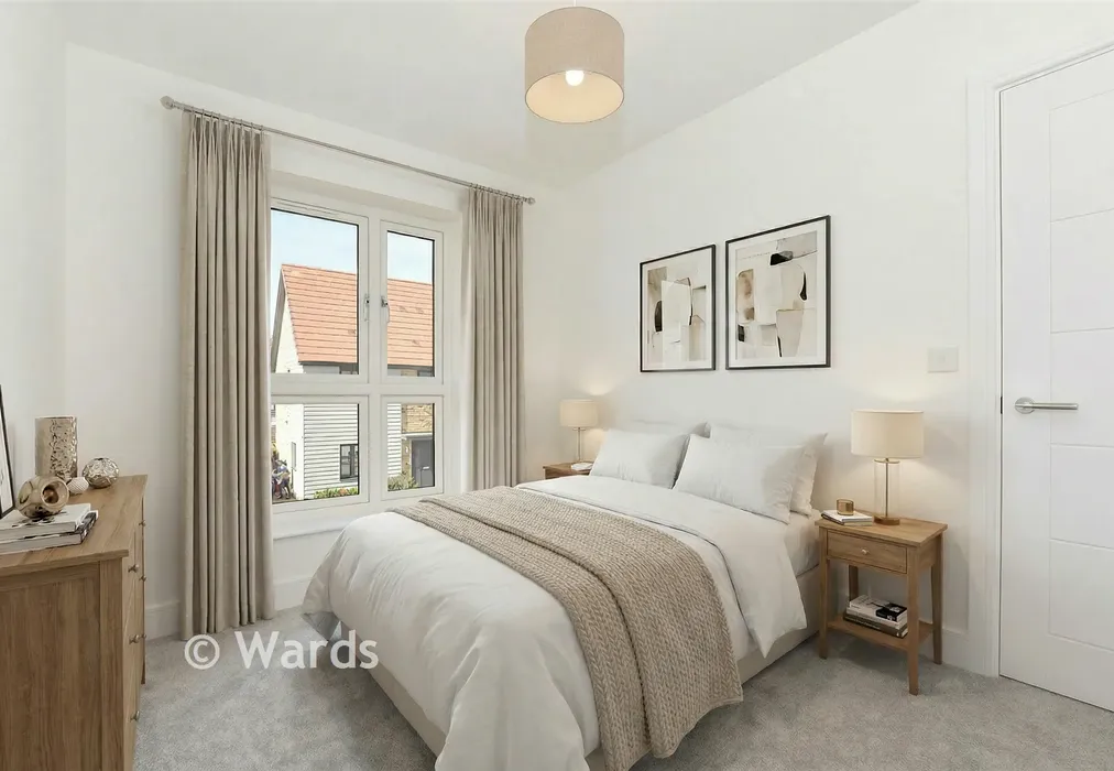Virtually Staged Bedroom 2 - The Maple, Faversham Lakes, Ham Road, Faversham, Kent - Wards of Kent