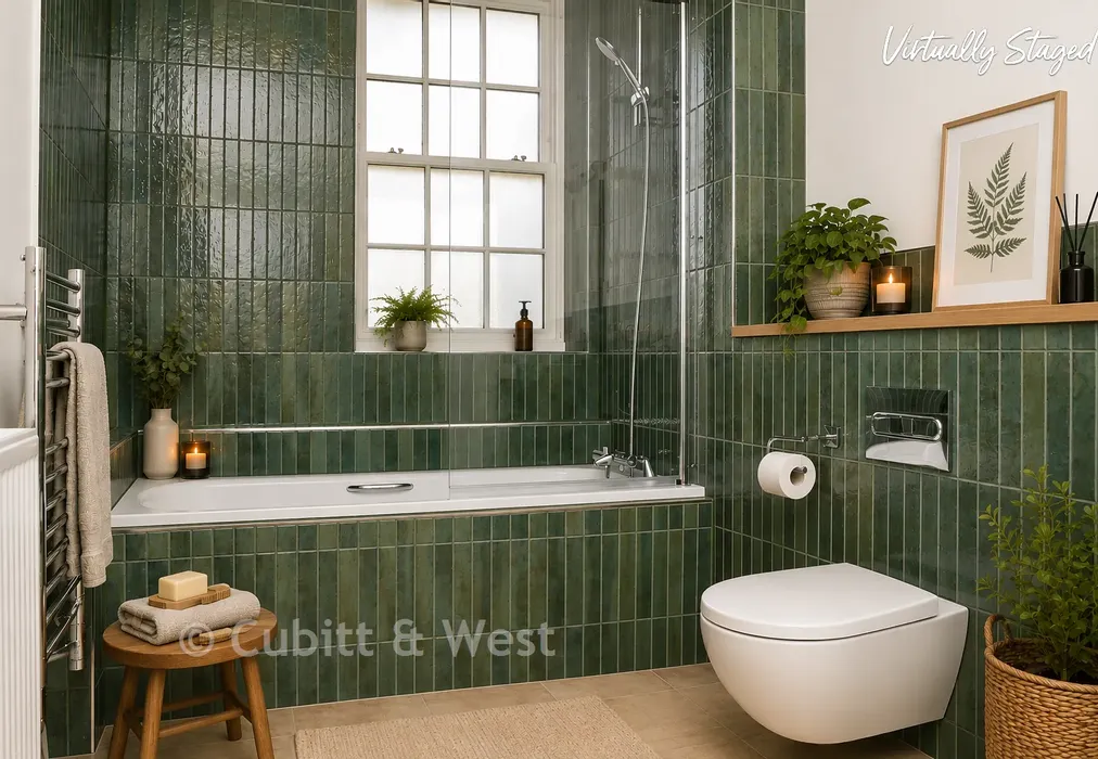 Staged Bathroom - Grove House, The Green, Carshalton, Surrey - Wards of Kent