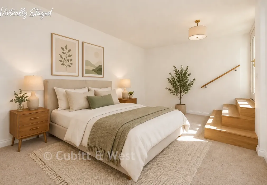 Staged Bedroom 2 - Grove House, The Green, Carshalton, Surrey - Wards of Kent