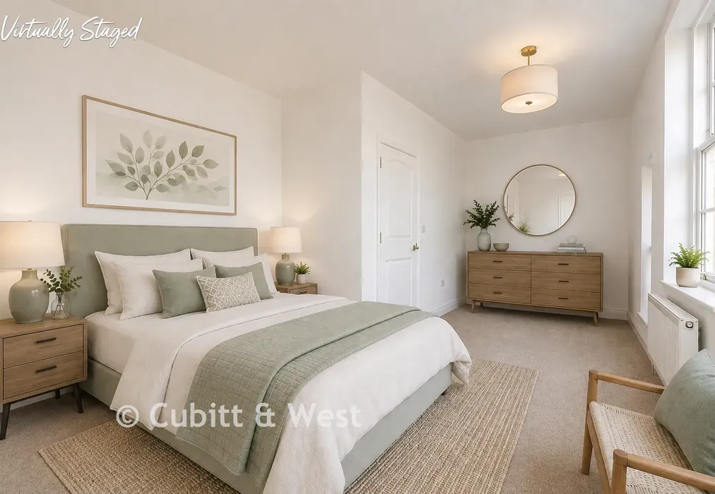 Staged Bedroom 3 - Grove House, The Green, Carshalton, Surrey - Wards of Kent