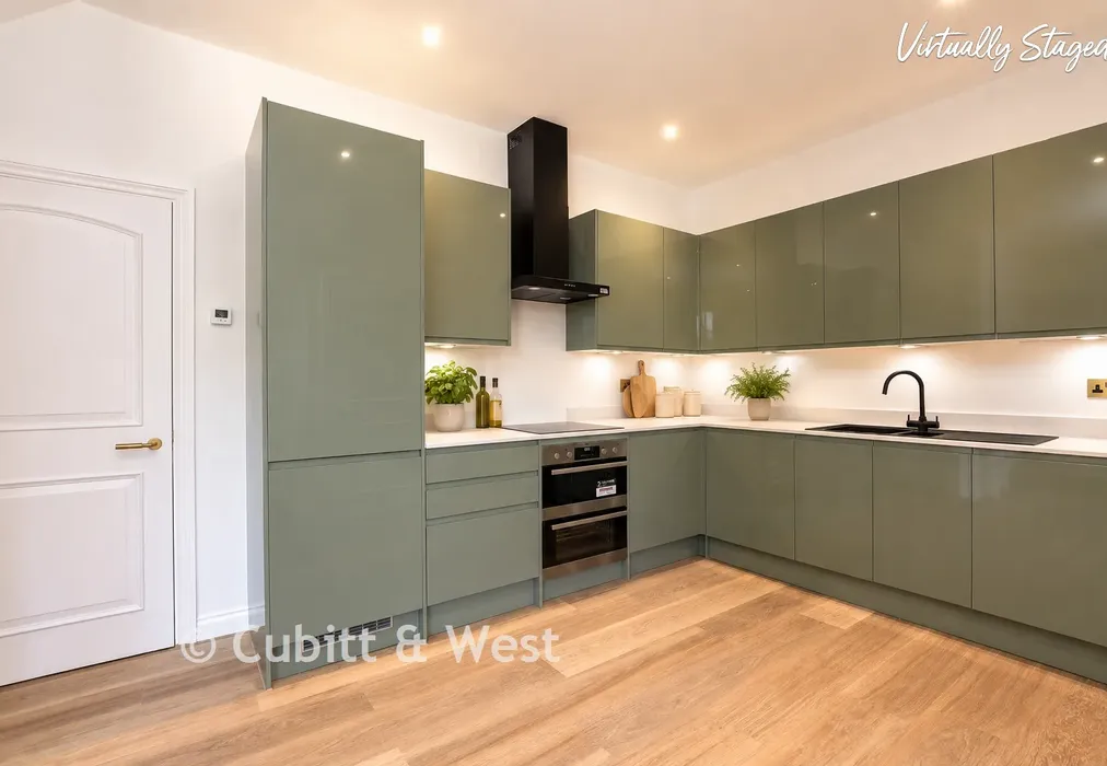 Staged Kitchen - Grove House, The Green, Carshalton, Surrey - Wards of Kent
