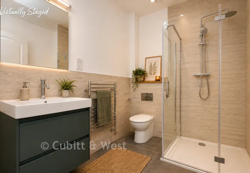 Staged Shower Room - Grove House, The Green, Carshalton, Surrey - Wards of Kent