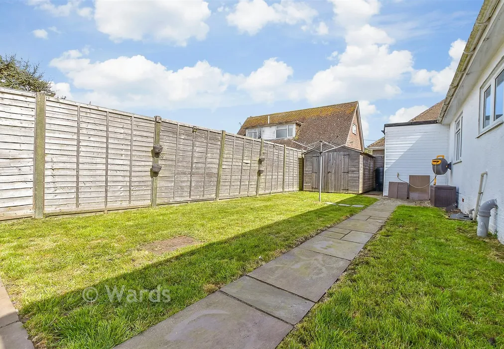 Rear Garden - Kingsway, Dymchurch, Romney Marsh, Kent - Wards of Kent