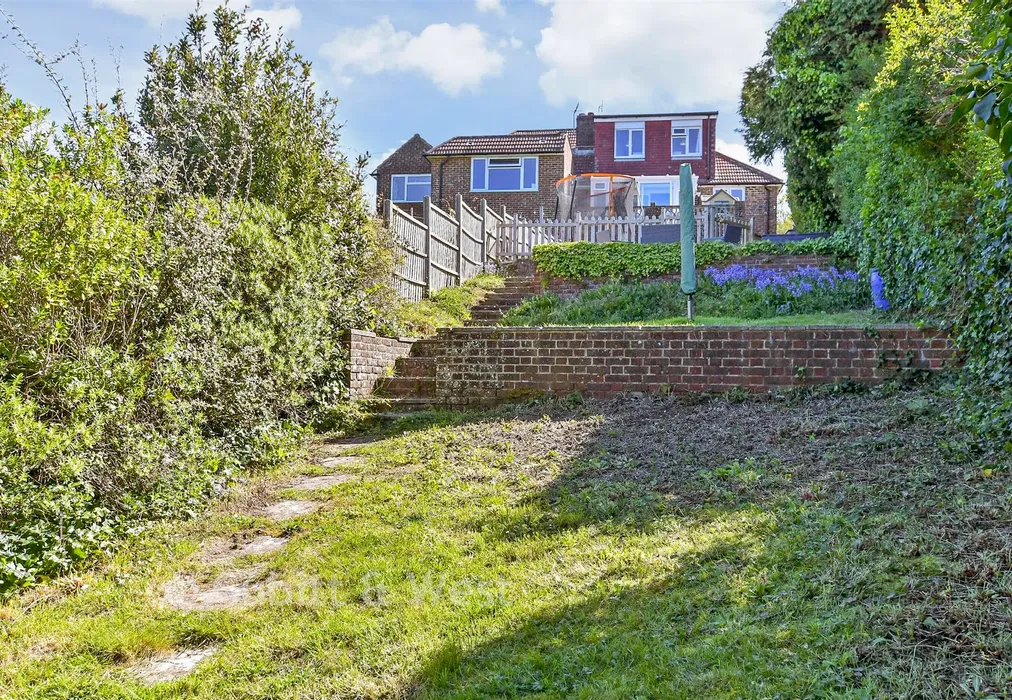 Rear Garden - Downs Valley Road, Woodingdean, Brighton, East Sussex - Wards of Kent