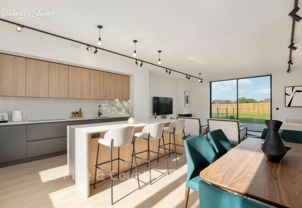 Staged Lounge Kitchen Diner - Hartdene Barns, Hartfield Road, Cowden, Kent - Wards of Kent