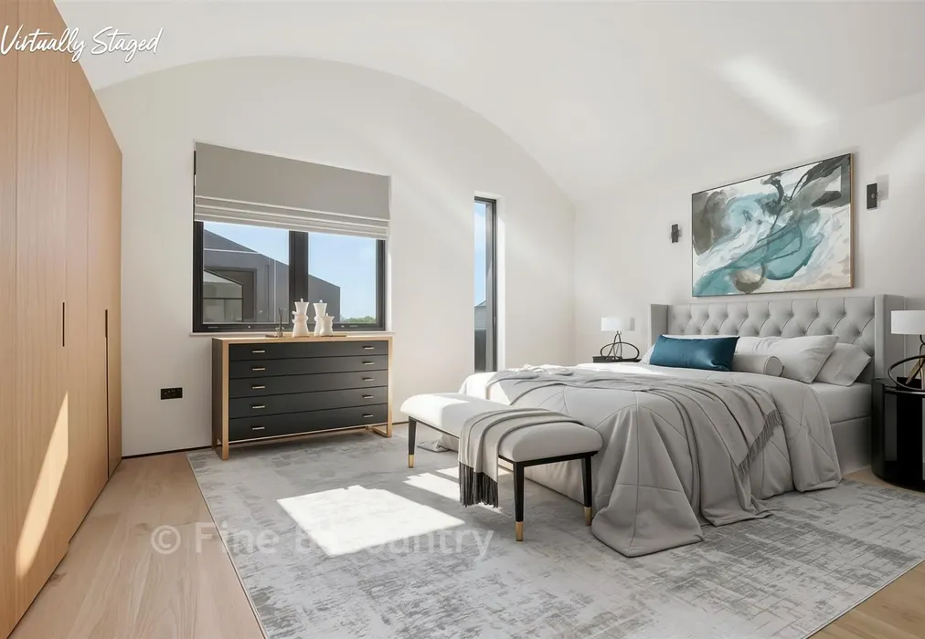 Staged Bedroom 1 - Hartdene Barns, Hartfield Road, Cowden, Kent - Wards of Kent