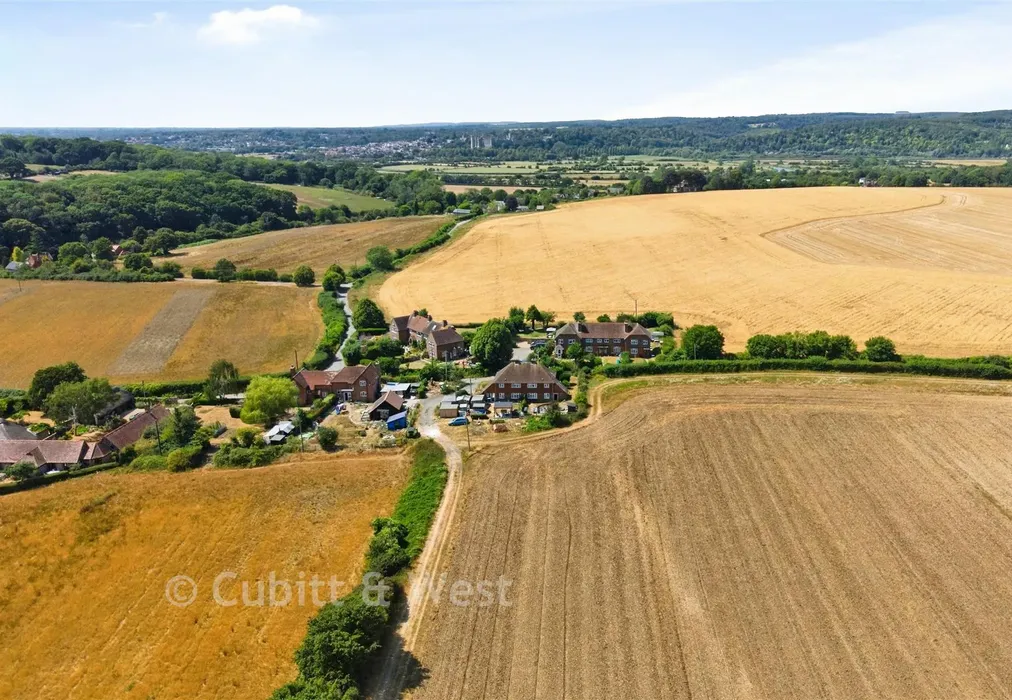 Drone Photo - Council Cottages, Warningcamp, West Sussex - Wards of Kent