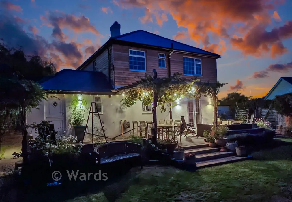Lit Up Back Garden - Dymchurch Road, St. Mary's Bay, Kent - Wards of Kent
