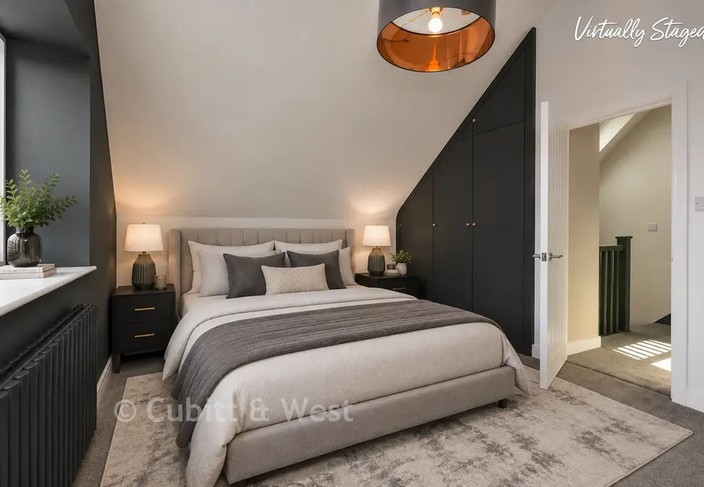 Staged Bedroom 2 - Slindon Avenue, Peacehaven, East Sussex - Wards of Kent