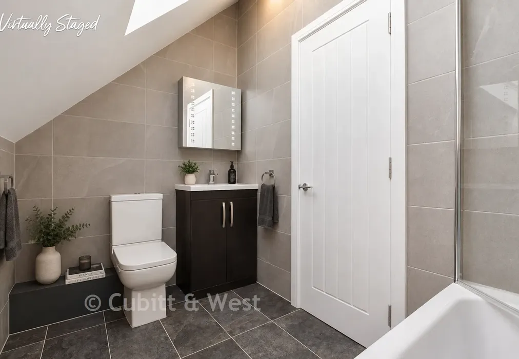 Staged Bathroom - Slindon Avenue, Peacehaven, East Sussex - Wards of Kent