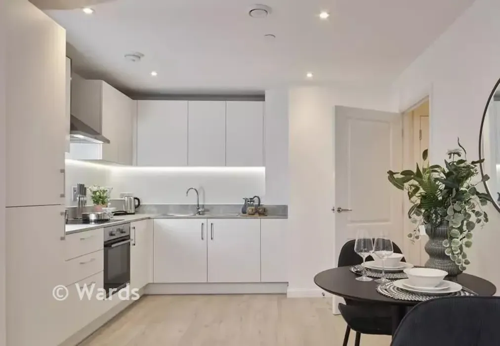 Kitchen. Dining Area - Founders Court South, Bellway +, Dartford, Kent - Wards of Kent