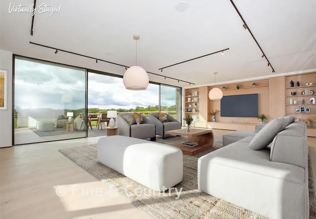 Staged Lounge - Hartdene Barns, Hartfield Road, Cowden, Kent - Wards of Kent