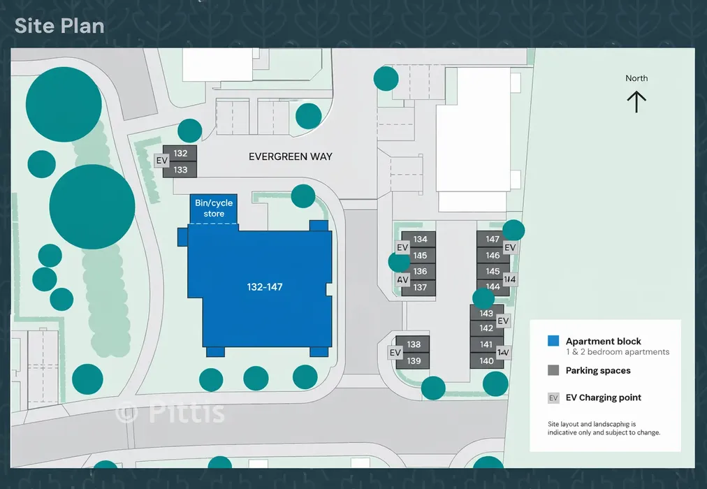 Site Plan - Evergreen Way, Camp Hill, Isle of Wight - Wards of Kent