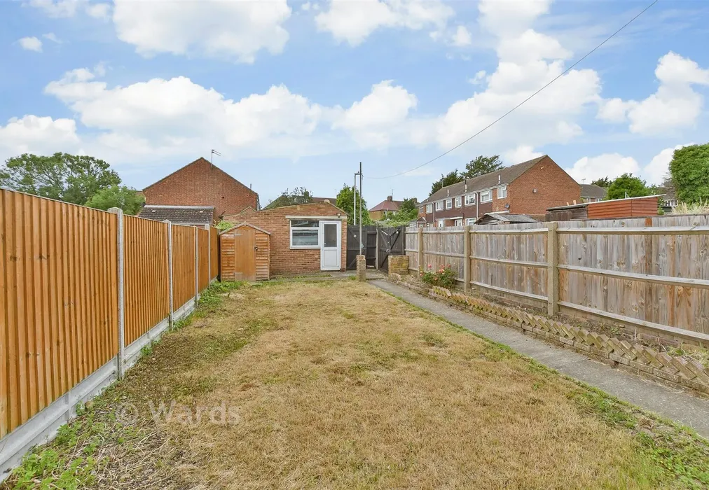 Rear Garden - Hythe Road, Milton Regis, Sittingbourne, Kent - Wards of Kent