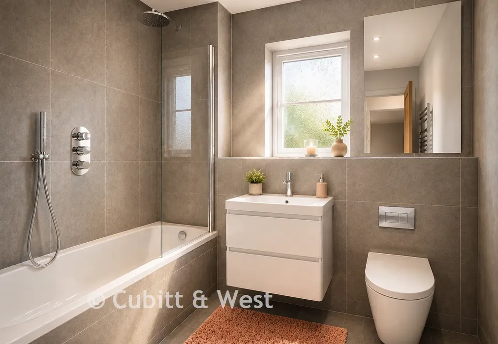 Staged Bathroom - Blakers Yard, Dial Post, West Sussex - Wards of Kent