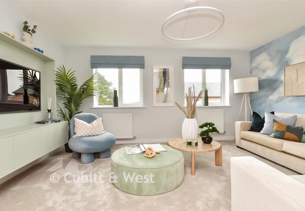 Living Room - Elizabeth Square, Sword Street, Worthing, West Sussex - Wards of Kent