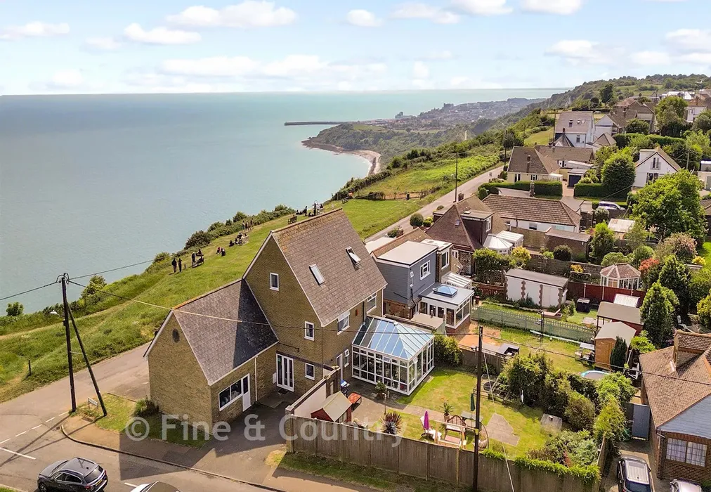 Aerial - Old Dover Road, Capel-Le-Ferne, Kent - Wards of Kent