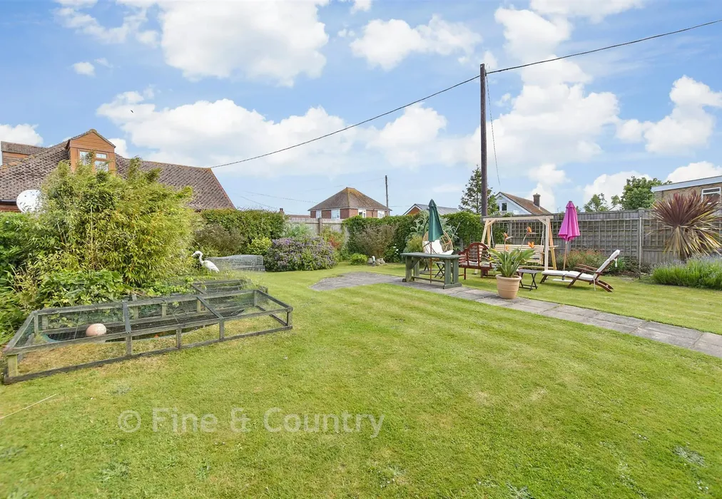 Rear Garden - Old Dover Road, Capel-Le-Ferne, Kent - Wards of Kent