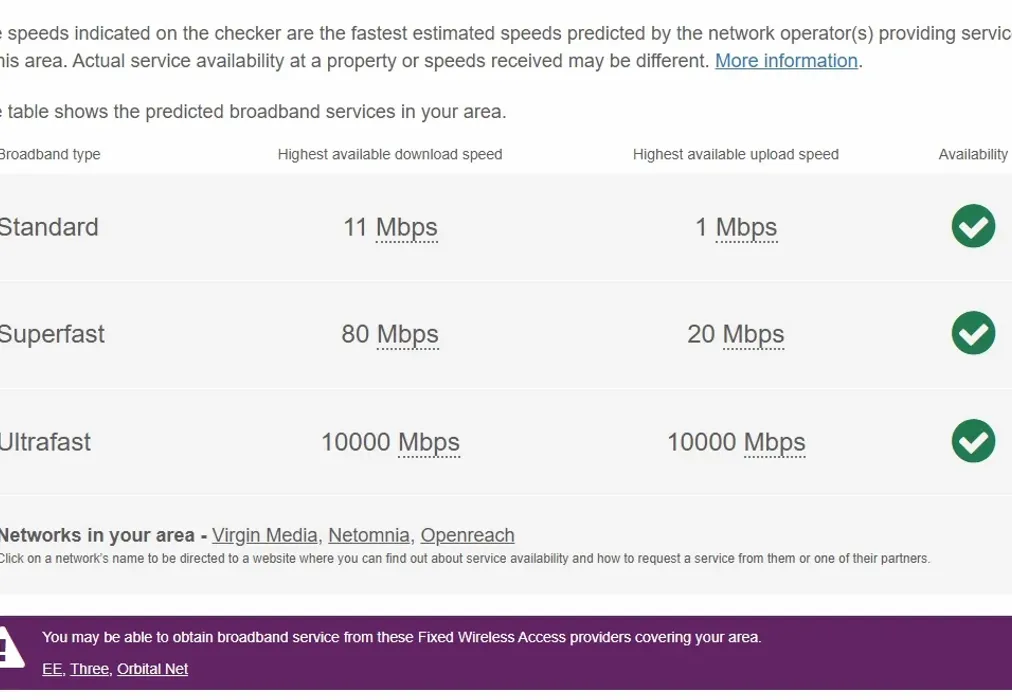 Broadband - Tonbridge Road Maidstone ME16 - Wards of Kent
