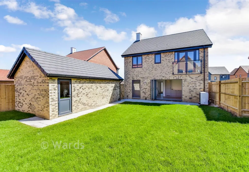 Garden & Rear Elevation - Dogwood Close, Faversham Lakes, Faversham, Kent - Wards of Kent