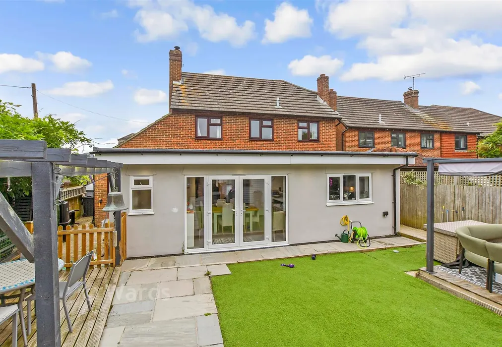 Rear Elevation - Riverside Close, Kingsnorth, Ashford, Kent - Wards of Kent