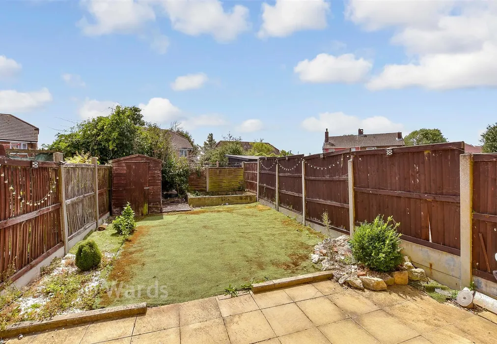 Rear Garden - Coniston Drive, Aylesham, Canterbury, Kent - Wards of Kent