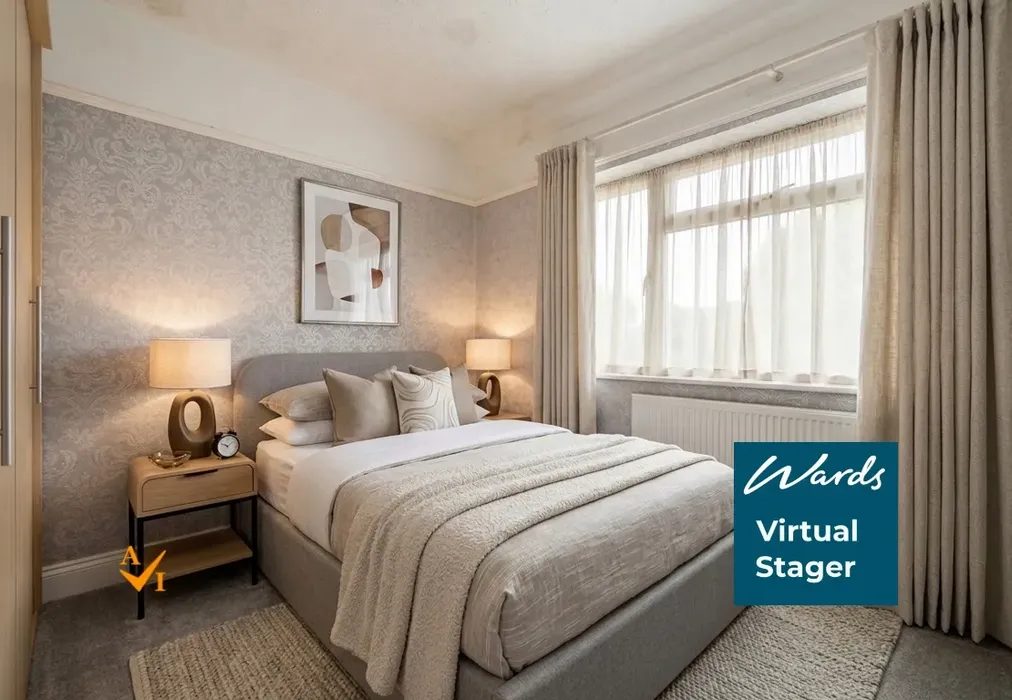 Bedroom 2 (Contemporary style) - Benson Lane, Hawkinge, Kent - Wards of Kent