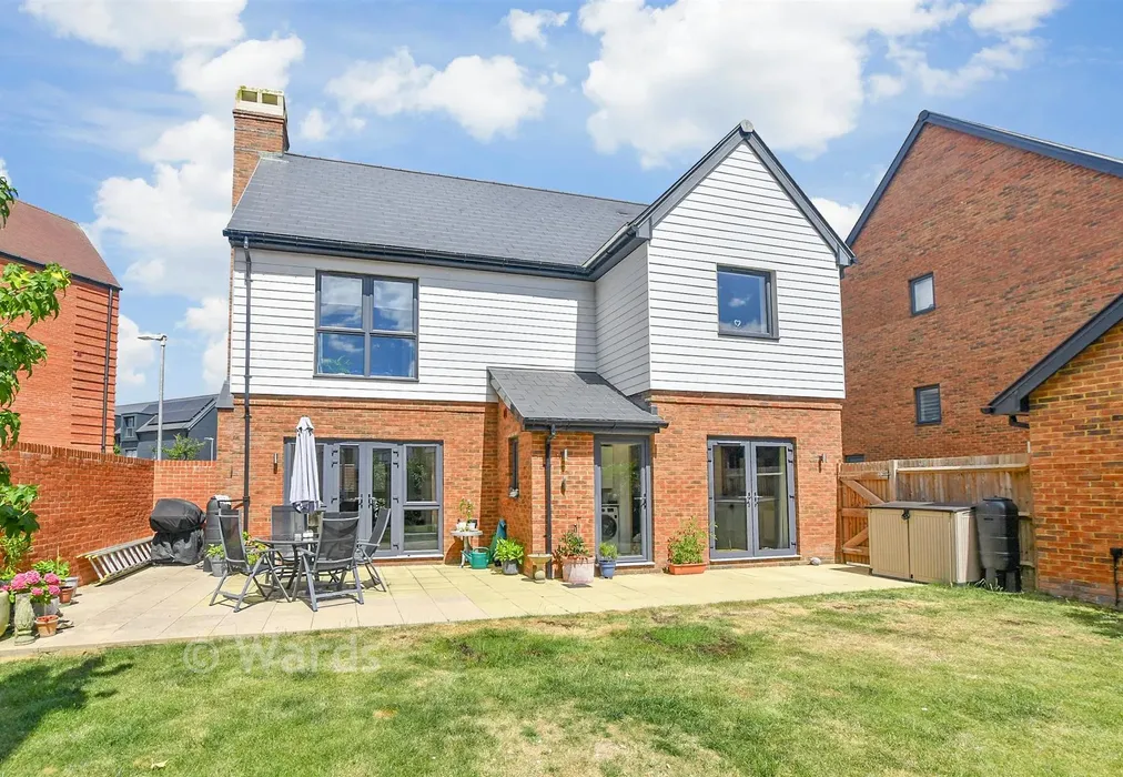 Rear Elevation - Highwood Drive, Chilmington Green, Kent - Wards of Kent