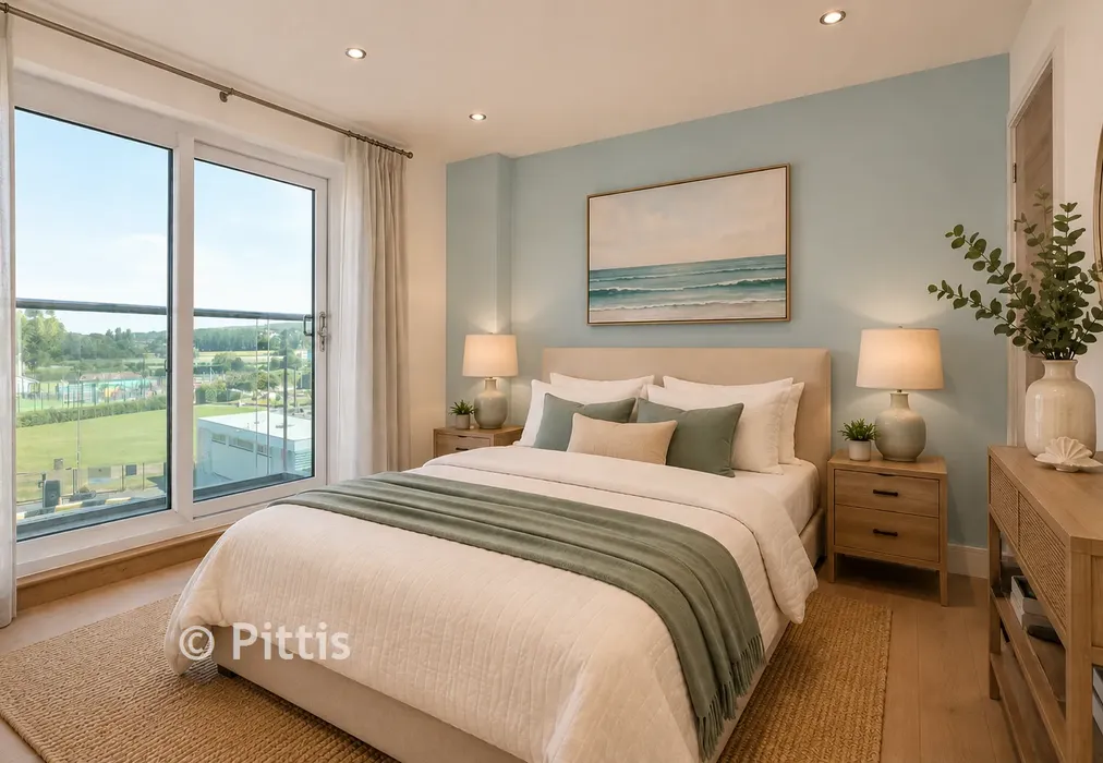 Bedroom 1 Staged - Breakwaters, Breakwater Way, Sandown, Isle of Wight - Wards of Kent