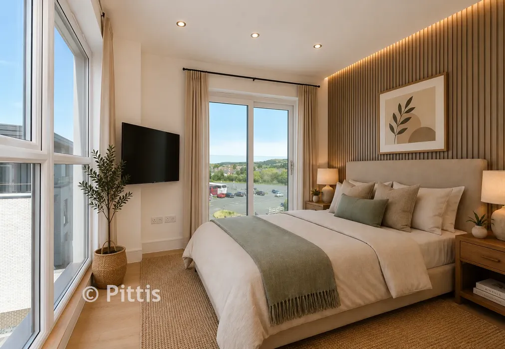 Bedroom 2 Staged - Breakwaters, Breakwater Way, Sandown, Isle of Wight - Wards of Kent