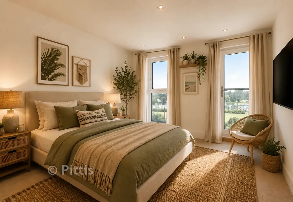 Bedroom 2 Staged - Breakwaters, Breakwater Way, Sandown, Isle of Wight - Wards of Kent