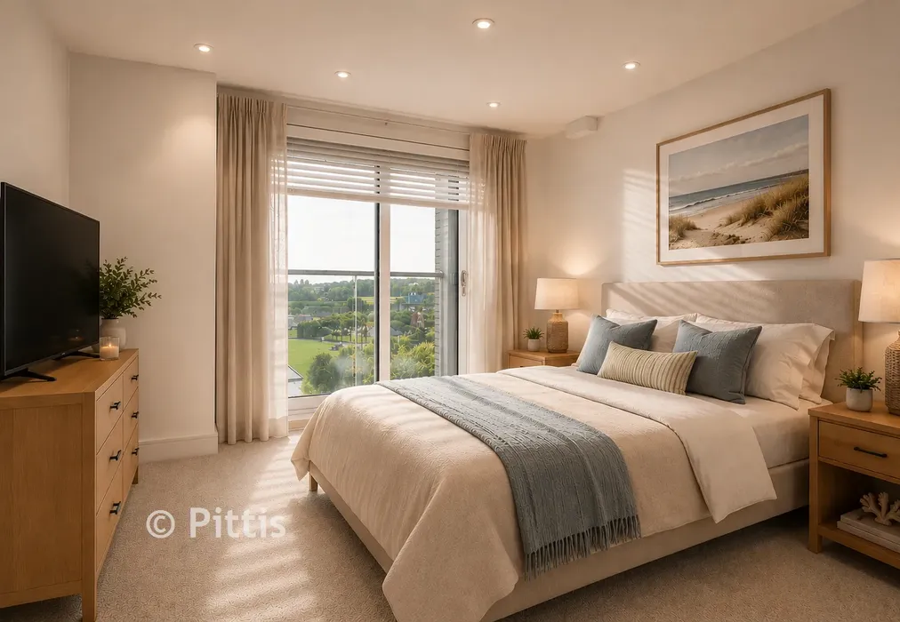 Staged Bedroom 1 - Breakwaters, Breakwater Way, Sandown, Isle of Wight - Wards of Kent