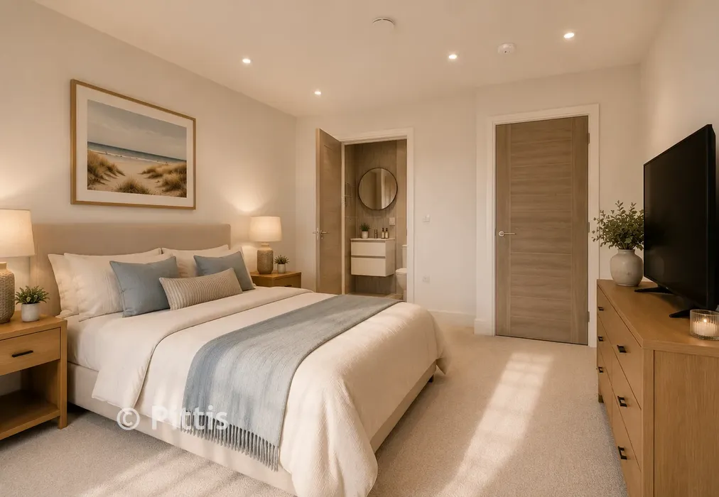 Staged Bedroom 1 - Breakwaters, Breakwater Way, Sandown, Isle of Wight - Wards of Kent