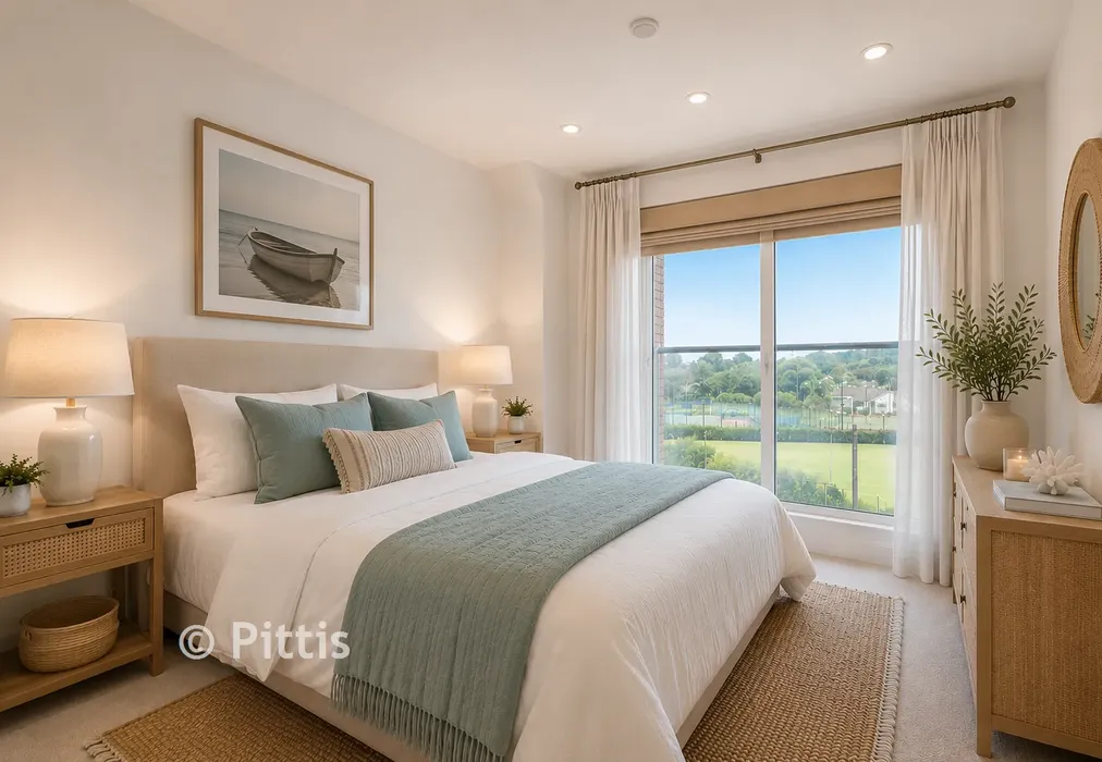 Staged Bedroom 2 - Breakwaters, Breakwater Way, Sandown, Isle of Wight - Wards of Kent