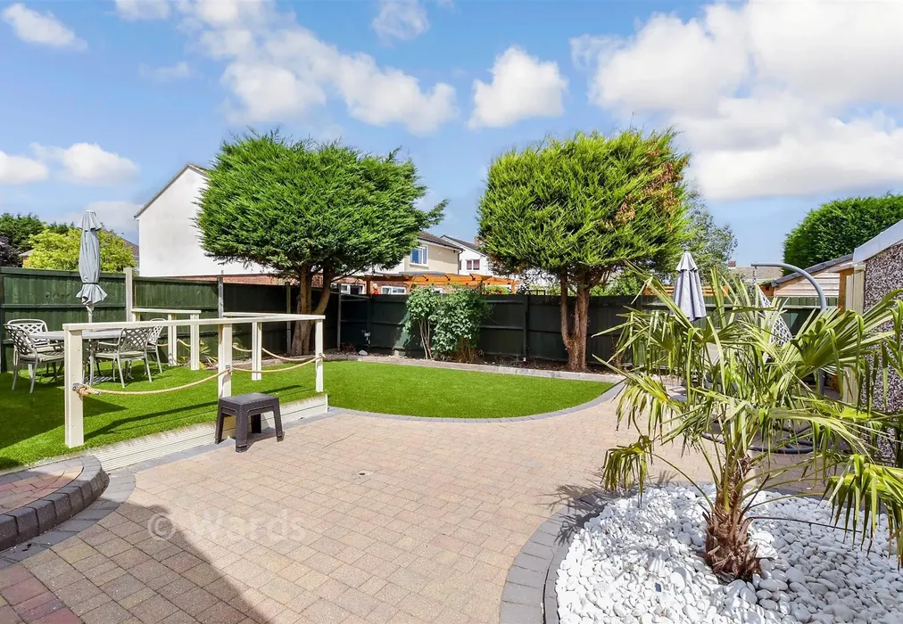 Rear Garden - Springett Way, Coxheath, Maidstone, Kent - Wards of Kent