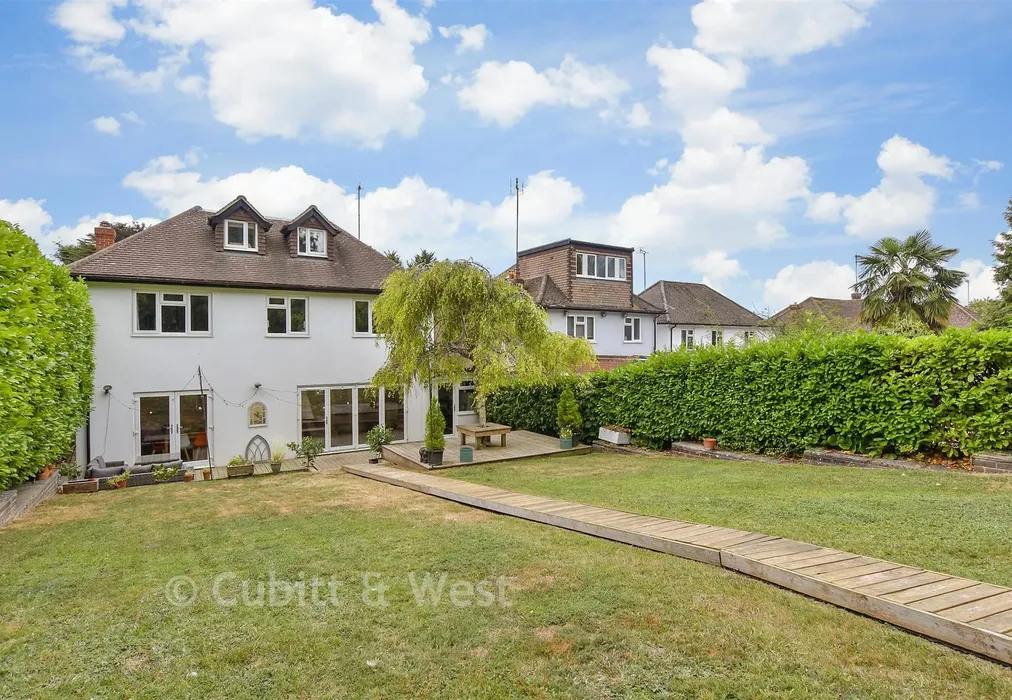 Rear Elevation - Downs Way Close, Tadworth, Surrey - Wards of Kent